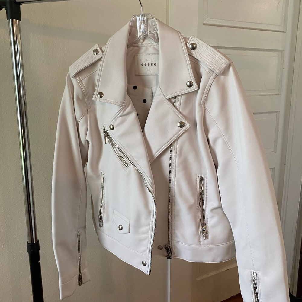 White Women's Biker Jacket